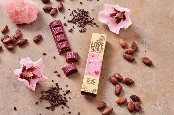 Mini Tablete Chocolate Rosa (Hibisco)  | Bio Vegan Direct Trade | 40gr