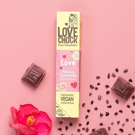 Mini Tablete Chocolate Rosa (Hibisco)  | Bio Vegan Direct Trade | 40gr