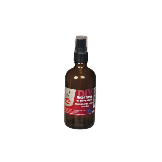 Frasco de vidro âmbar com spray | 100ml