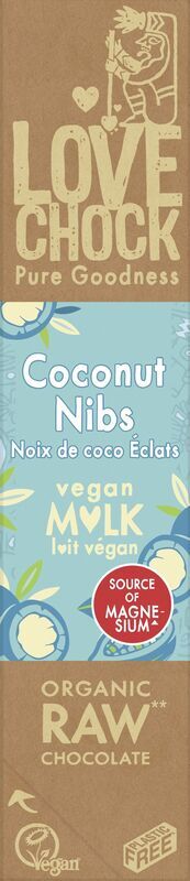 Mini Tablete Chocolate 'Leite' e Coco | Bio Vegan Direct Trade | 40gr